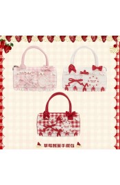 Mademoiselle Pearl Strawberry Handbag(Reservation/3 Colours/Full Payment Without Shipping)
